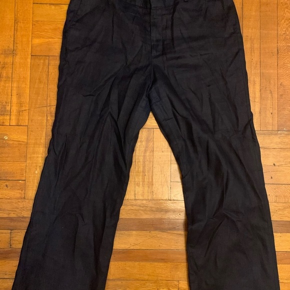 Navy Blue Linen Pants - Picture 5 of 5